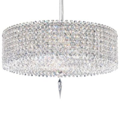 Matrix Cylindrical Drum with Crystal Medallion by Schonbek Lighting - Starlight Lighting USA and Canada